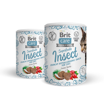 Brit Care Cat Snack Superfruits insect 100g x 2