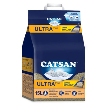 Catsan Ultra Plus Stelivo hrudkující 15l