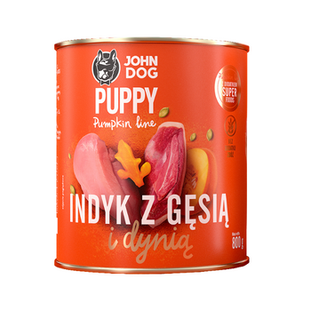 John Dog Pumpkin Junior Krocan a husa s dýní 800g x 12