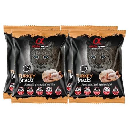 Alpha Spirit Cat Pochoutka v kostce s krůtím masem 50g x 4