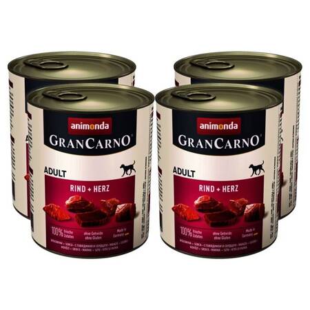 Animonda GranCarno Original Adult hovězí a srdce 800g x 4