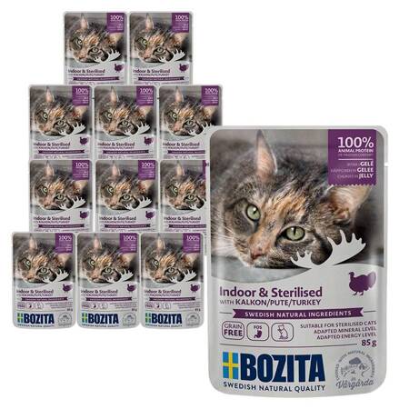 Bozita Feline Indoor & Sterilised krůta v želé 85g x 12