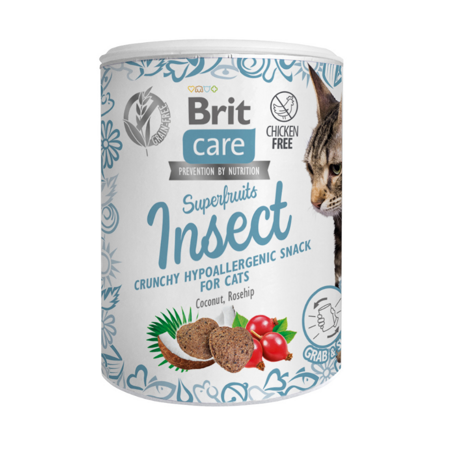 Brit Care Cat Snack Superfruits insect 100g