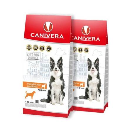 Canivera Puppy & Junior All Breeds Lamb & Rice 2x14kg