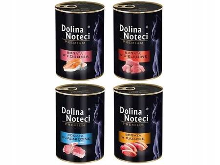 Dolina Noteci Premium mix 4 příchutí (telecí, losos, kachna a jehněčí) 4x400g