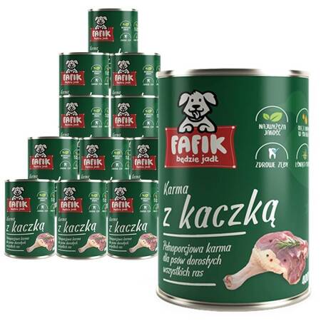 Fafik s kachnou 12x400g