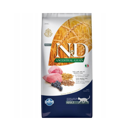 Farmina N&D Ancestral Grain Cat Adult Lamb & Blueberry 5kg