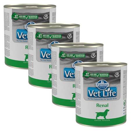 Farmina Vet Life Natural Diet Dog Renal 300g x 4