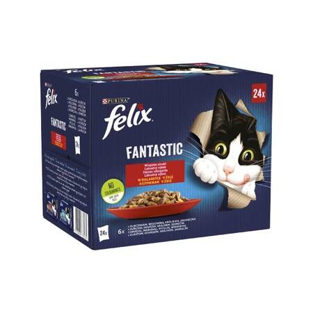 Felix Fantastic v želé Venkovské příchutě 85g x 24
