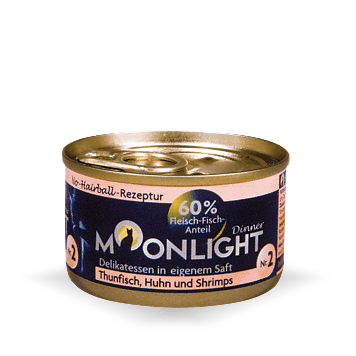 Moonlight Dinner konzervě Nr. 2 tuňák, kuře a krevety 80g x 12