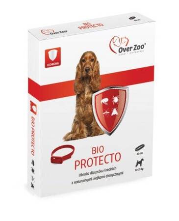 Over Zoo Obojek BIO Protecto Plus pro střední psy 10-25kg 60cm
