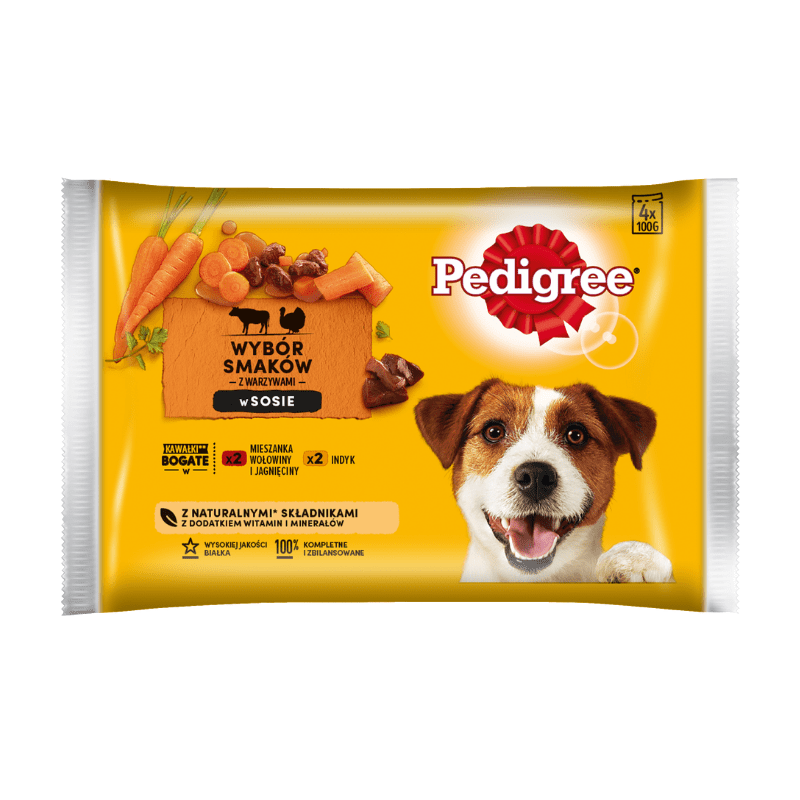 Pedigree Vital Protection Masové příchutě se omáčkou 100g x 16 (multipack x 4)