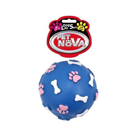 Pet Nova Pískající míček pro psa modrý 9cm