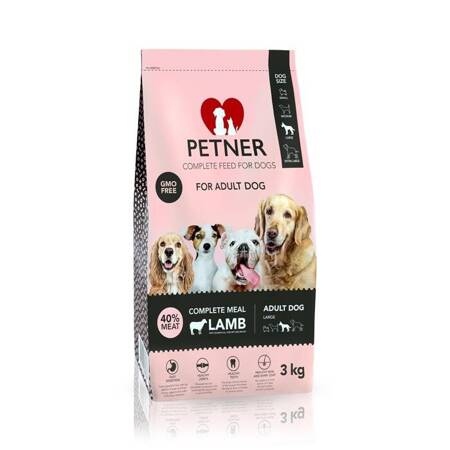 Petner Adult Dog Large Breeds s jehněčím 3kg