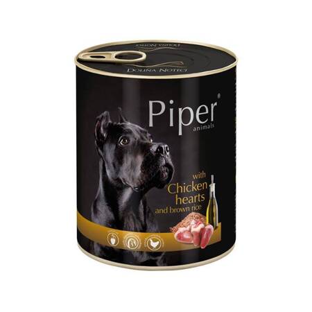 Piper s kuřecími srdíčky a hnědou rýží 12x800g