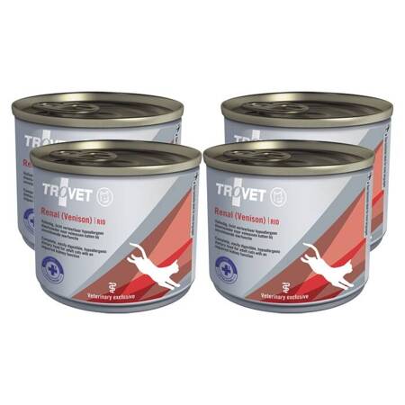 Trovet RID Renal Venison pro kočku ve plechovce 200g x 4