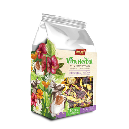 Vitapol Vita Herbal Květinová směs pro hlodavce a králíky 4 x 50g