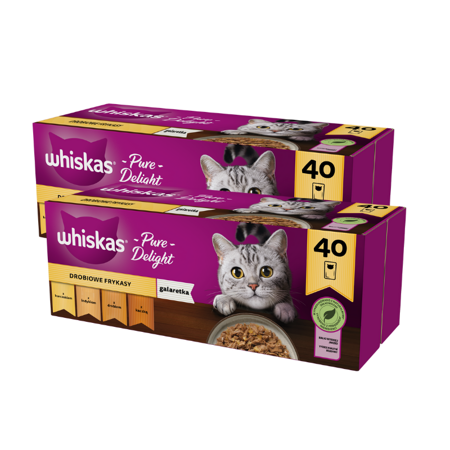 Whiskas Adult Drůbeží hranolky v želé 85g x 80 (multipack x 2)