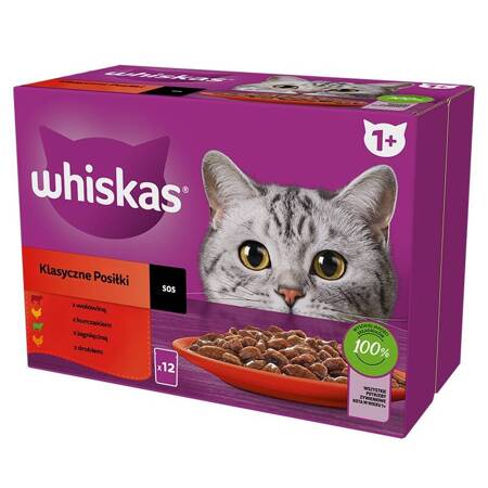 Whiskas Adult Klasická jídla v omáčce 85g x 12 (multipack x 1)