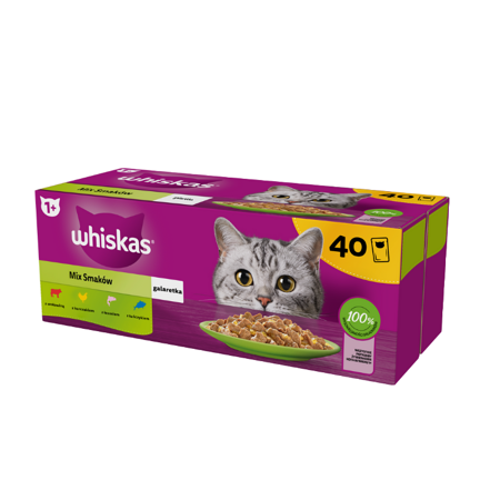 Whiskas Adult Mix chutí v želé 85g x 40 (multipack x 1)