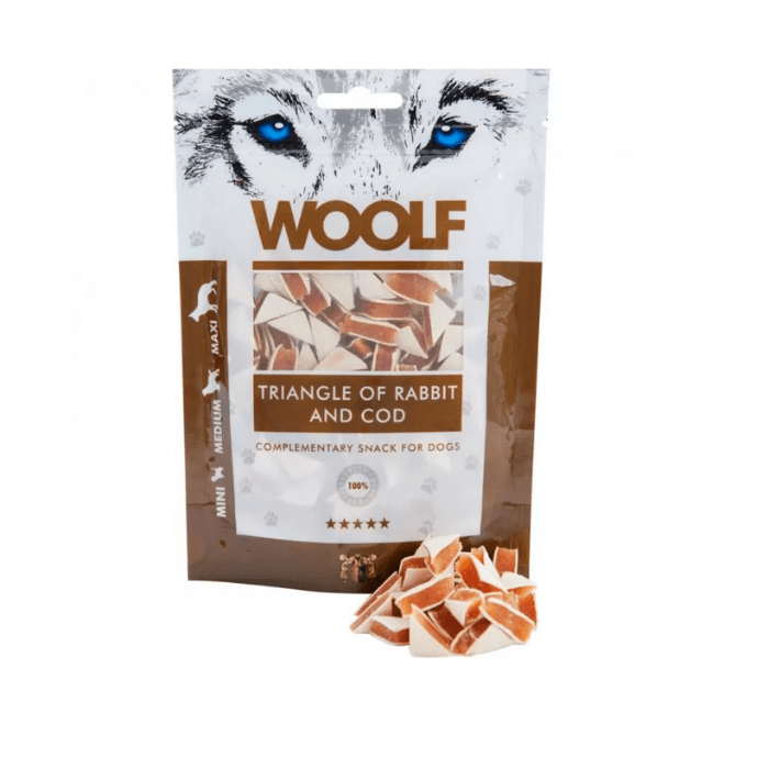 Woolf Pamlsek Triangle of Rabbit and Cod 100g