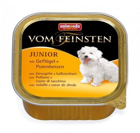 Animonda vom Feinsten Junior drůbeží a krůtí srdce 150g x 12