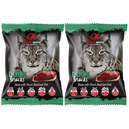 Alpha Spirit Cat Pochoutka v kostce s kachnou 50g x 2